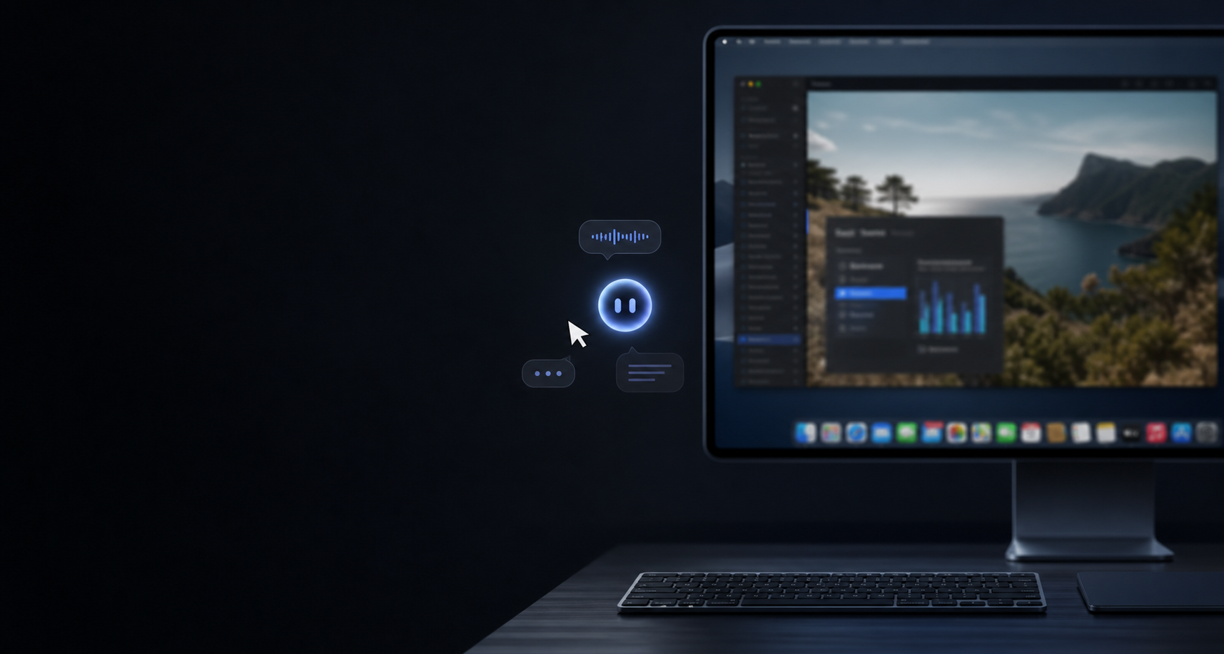 Aurras Mac assistant concept beside the cursor