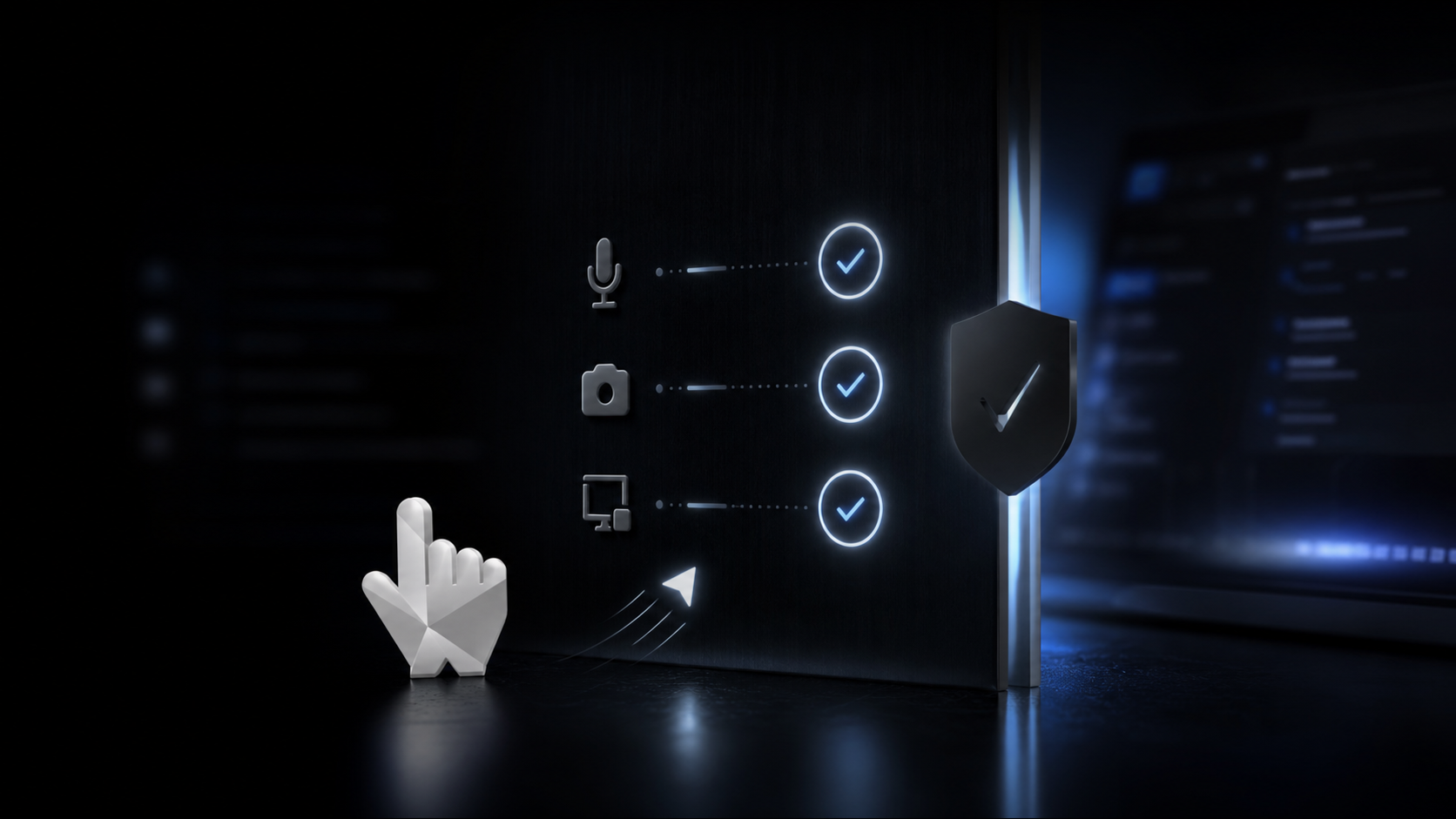 Aurras security concept showing explicit Mac permissions